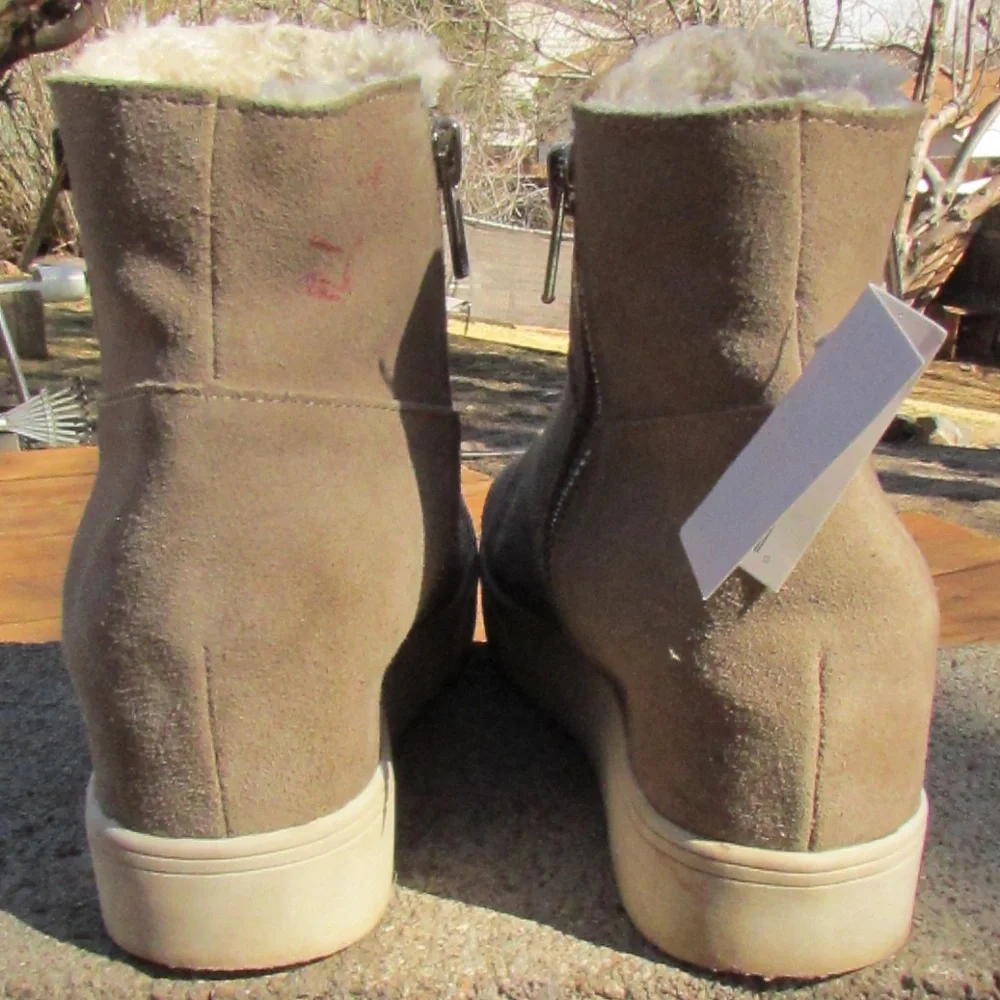 Wanda Taupe Suede Wedge Sneakers by Steve Madden - Picture 5 of 8